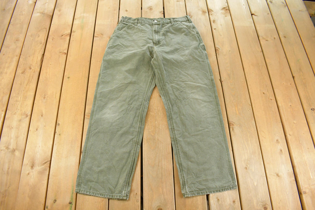 Vintage 2000s Carhartt Distressed Sun Faded Carpenter Pants Men's 34 x 30