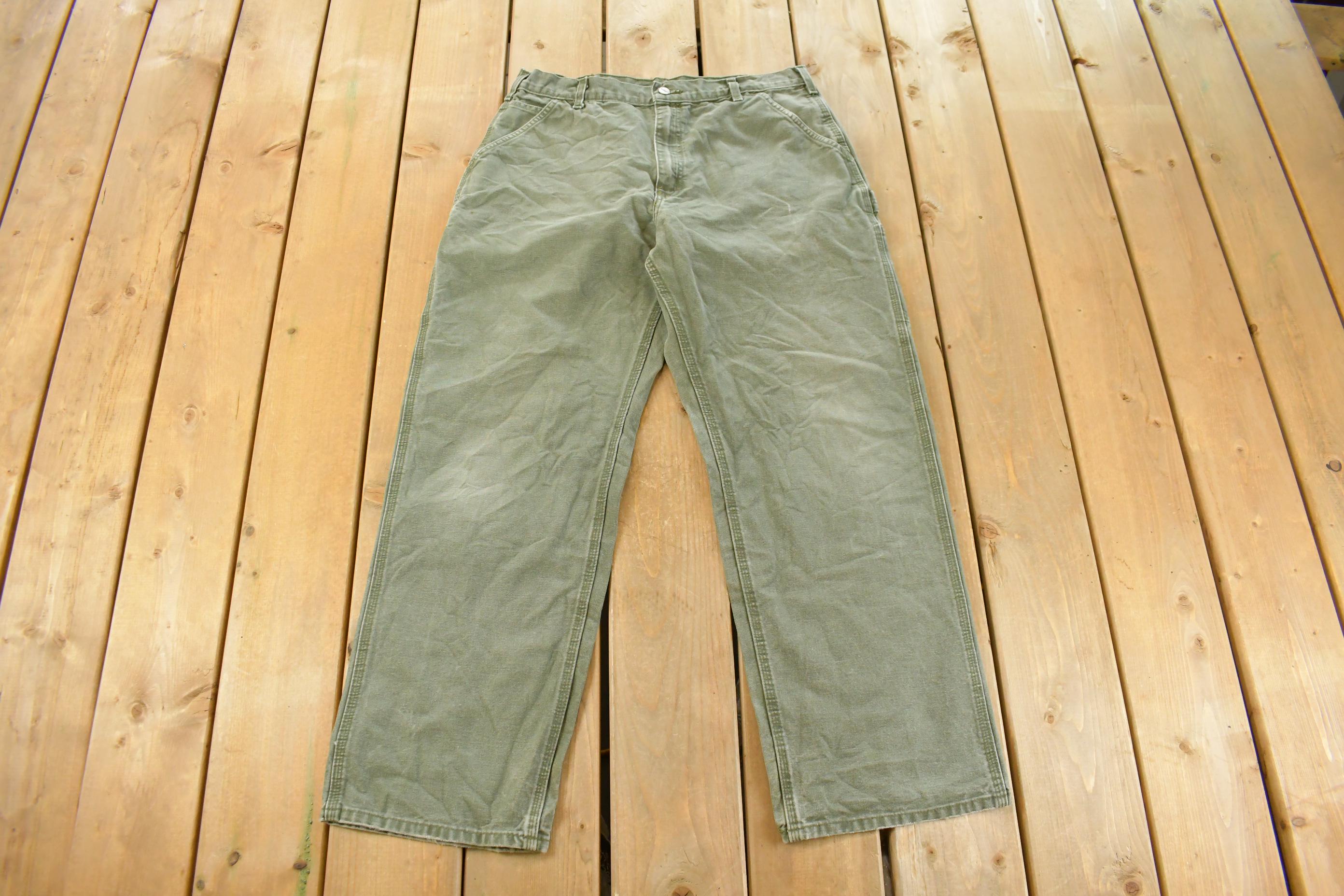 Vintage 2000s Carhartt Distressed Sun Faded Carpenter Pants Men's 34 x 30