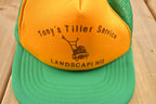 Vintage 1990s Tony's Tiller Service Landscaping Trucker Hat