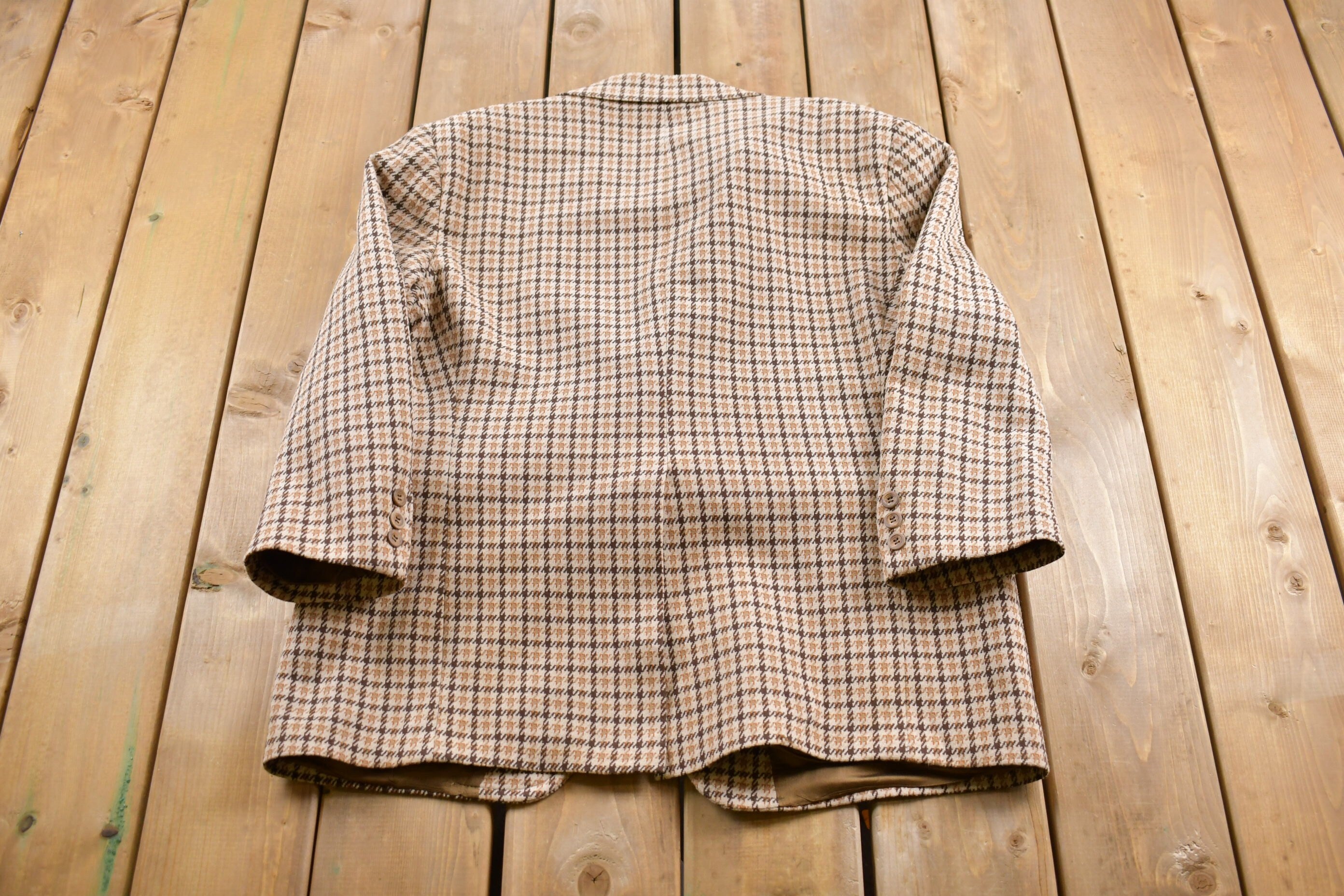 Vintage 1990s Hounds Tooth Wool Blazer