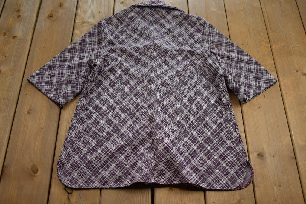Vintage 1970s Lori-Lynn Patterned Butterly Collared Made In USA Button Up Shirt