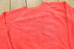 Vintage 1960s Blank Red Raglan Crewneck Sweatshirt Mens S