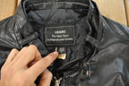 Vintage 1980s Sears Leather Moto Cafe Racer Biker Jacket Men's Large