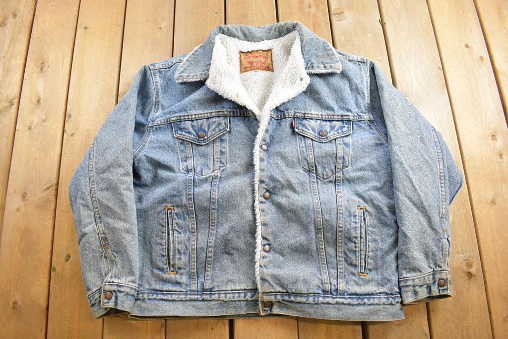 Vintage 1990s Levi's Sherpa Lined Jean Jacket