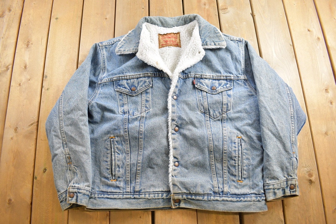 Vintage 1990s Levi's Sherpa Lined Jean Jacket