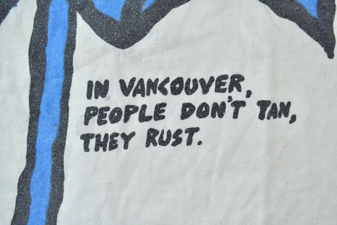 Vintage 1980s Vancouver Rust Umbrella Souvenir T-Shirt