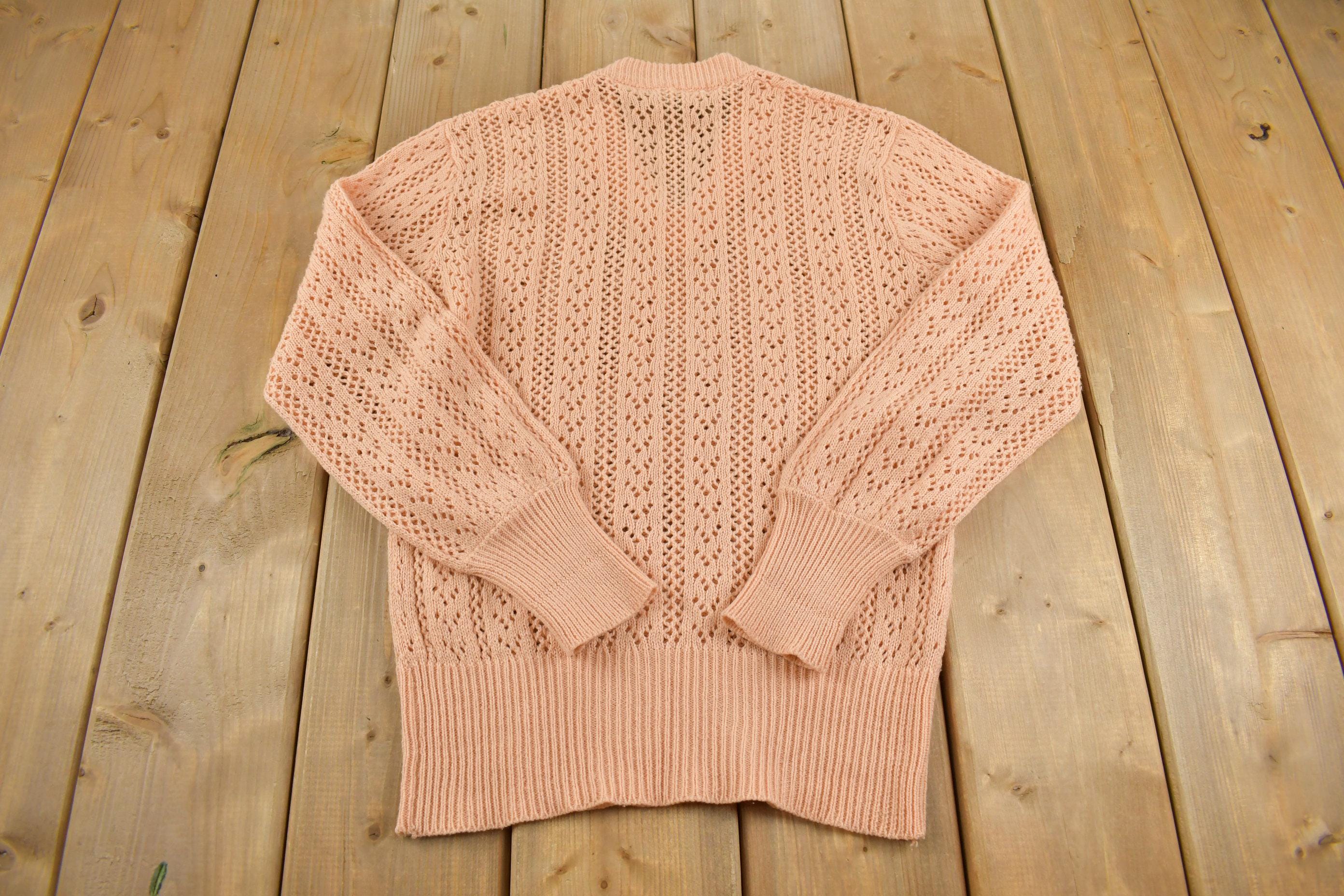 Vintage 1970s Knit V-Neck Sweater