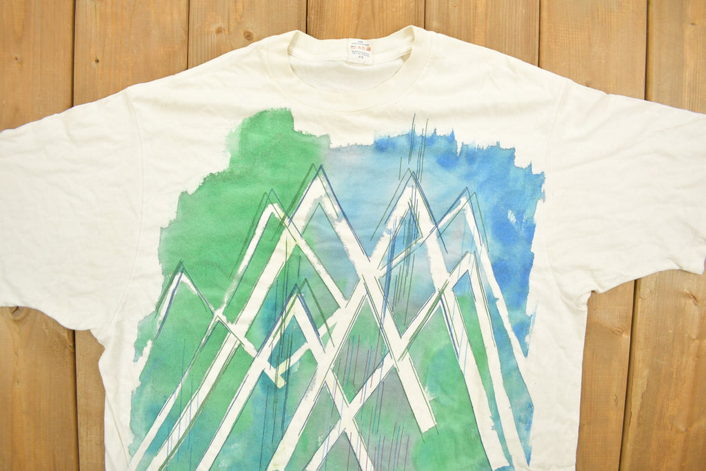 Vintage 1987 Harvey Woods Water Colour Graphic T-Shirt