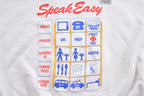 Vintage 1980s Heart and Stroke Foundation Speak Easy Graphic Crewneck Sweatshirt