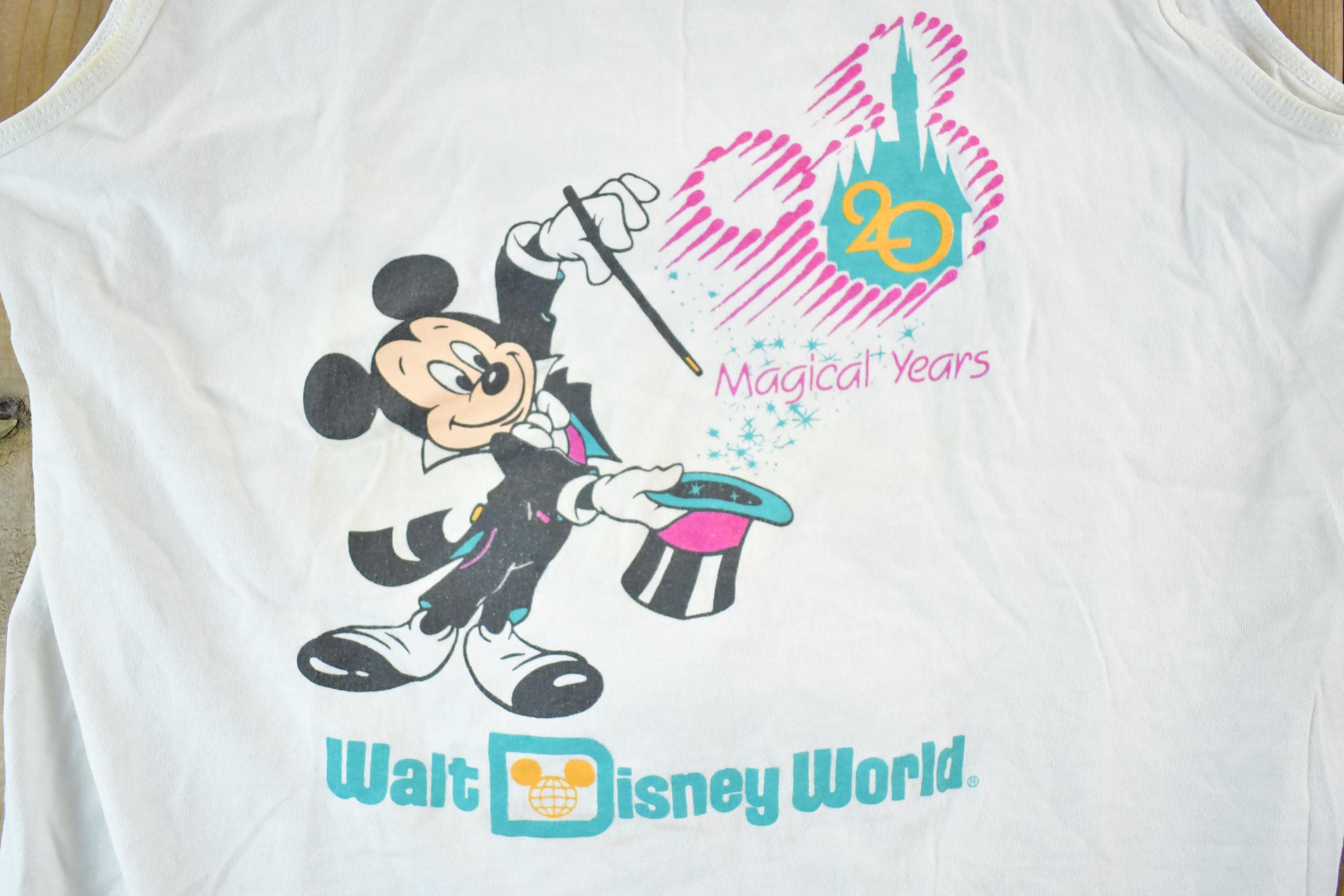 Vintage 1990s Walt Disney World Cartoon Promo Tank Top Womens S