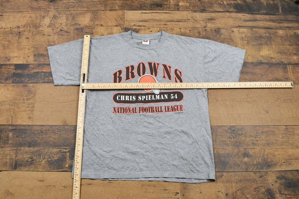 Vintage 1999 Cleveland Browns NFL Chris Spielman No 54 T-Shirt