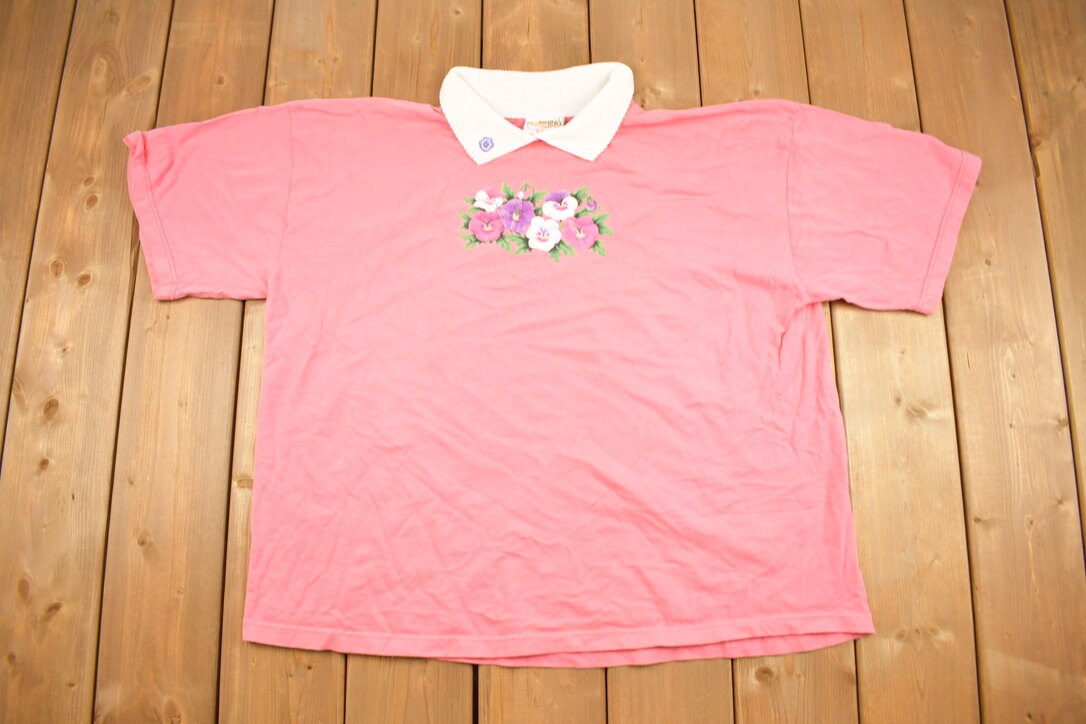 Vintage 1990s Flower Bouquet Graphic Women's T Shirt