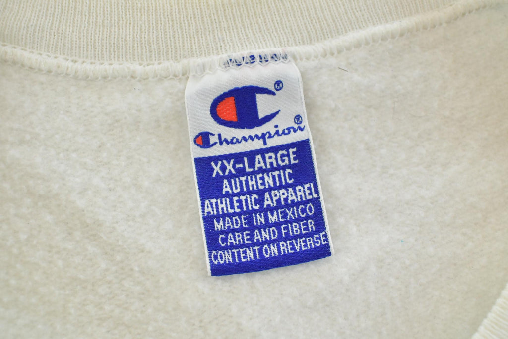 Vintage 1990s Champion Spellout Crewneck Sweatshirt Men's M