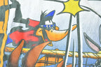 Vintage 1996 Warner Brothers Volleyball Taz Daffy Novel Teez Cartoon Promo T-Shirt