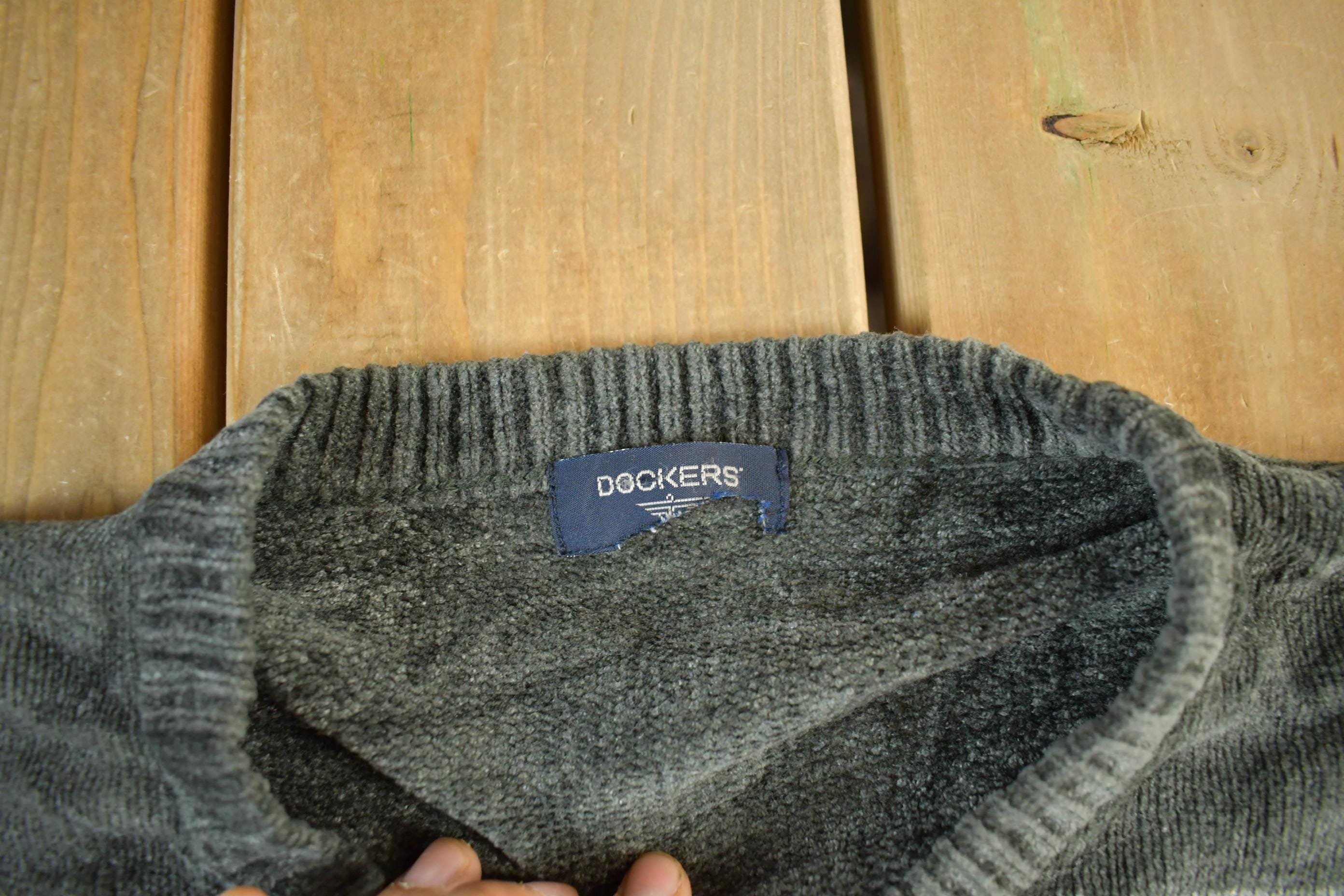 Vintage 1990s Dockers Knit Sweatshirt Men's Large