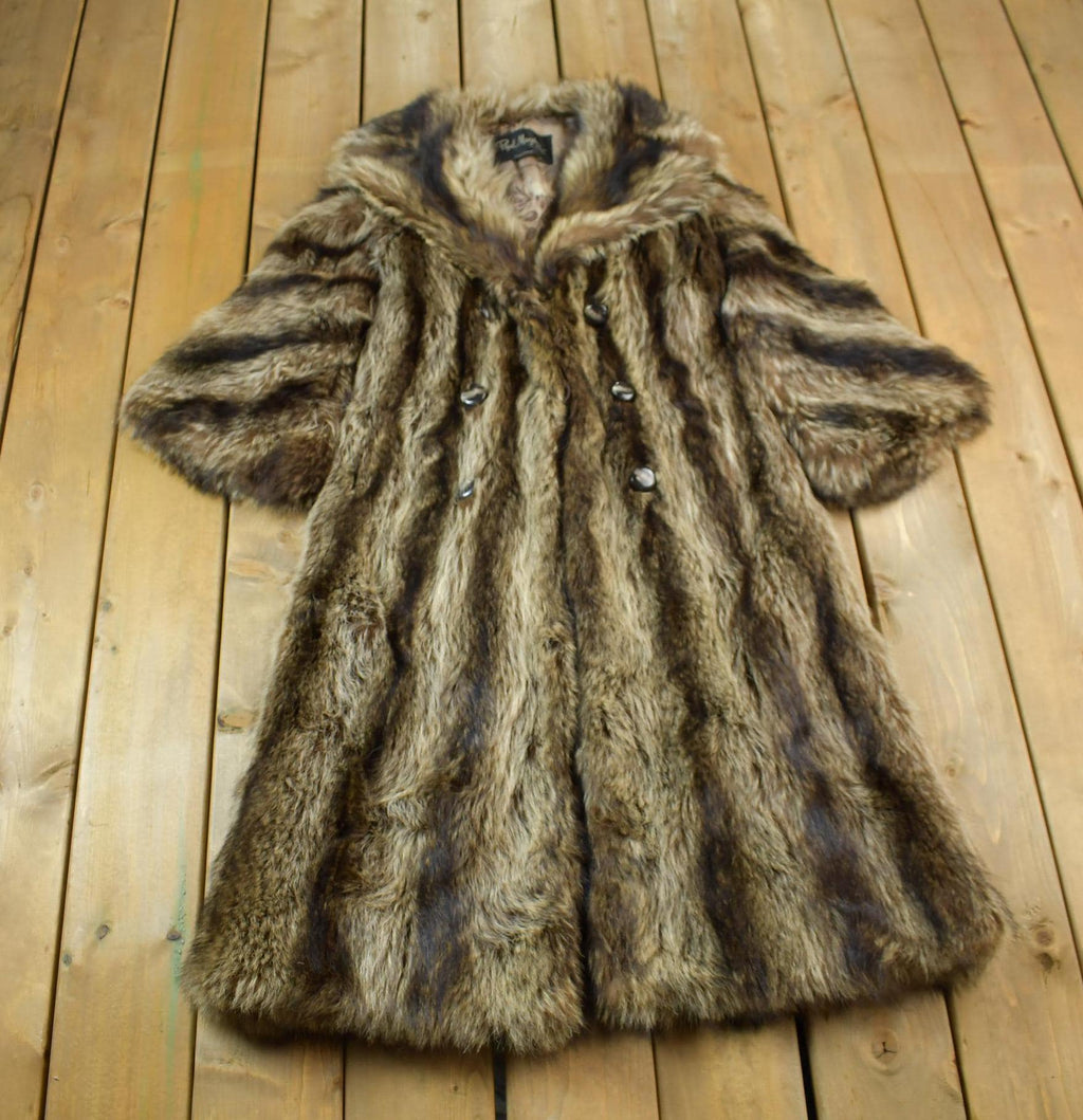 Vintage 1970s Paul Magden Furs Full Length Raccoon Fur Coat