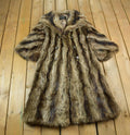 Vintage 1970s Paul Magden Furs Full Length Raccoon Fur Coat