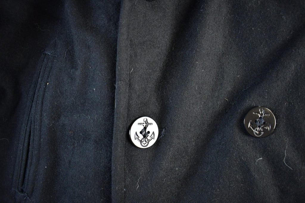 Vintage 1982 Naval Wool Coat Men's M-L