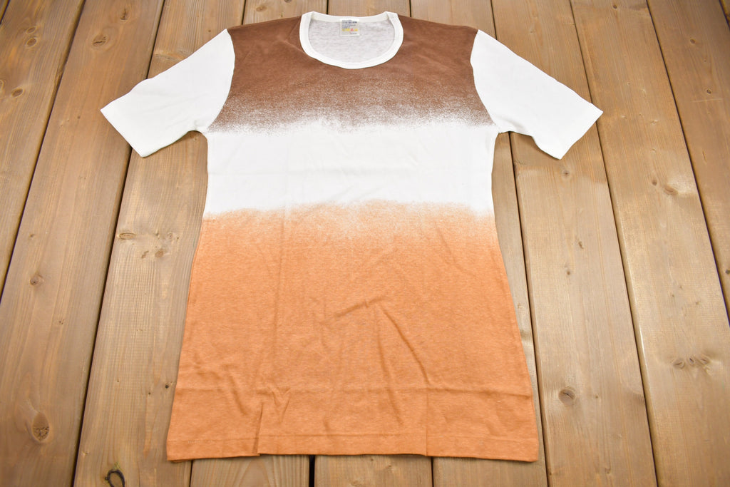 Vintage 1990s Three-tone Brown Gradient Graphic T Shirt