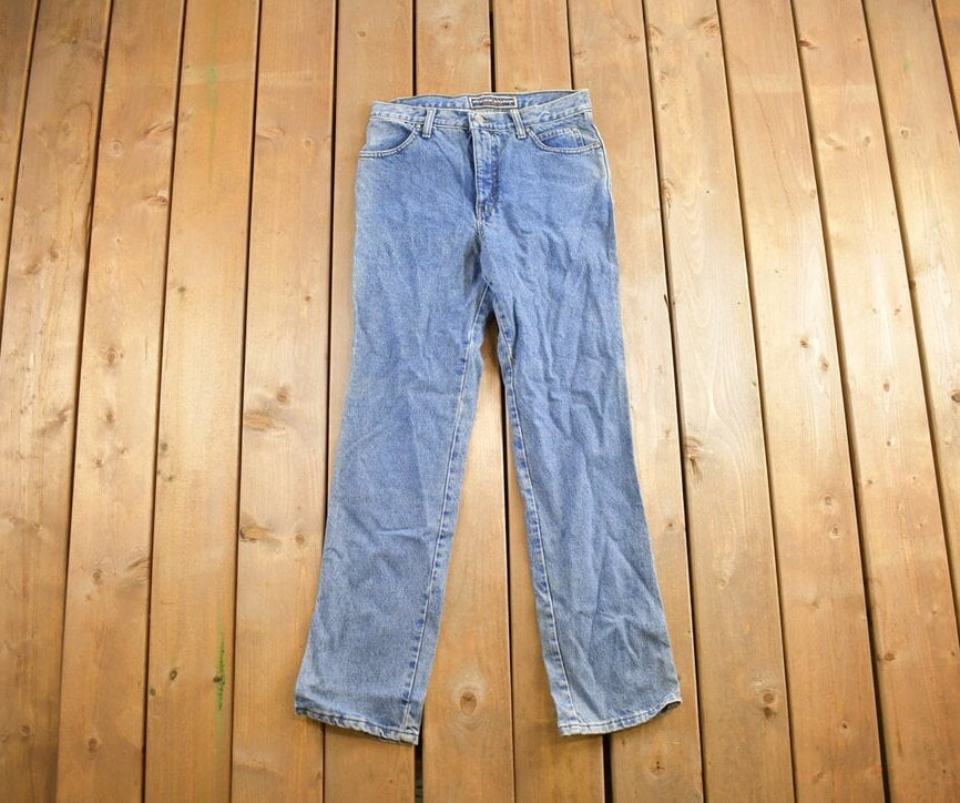 Vintage 1990s Harley Davidson Biker Blues Denim Jeans Size 31x32