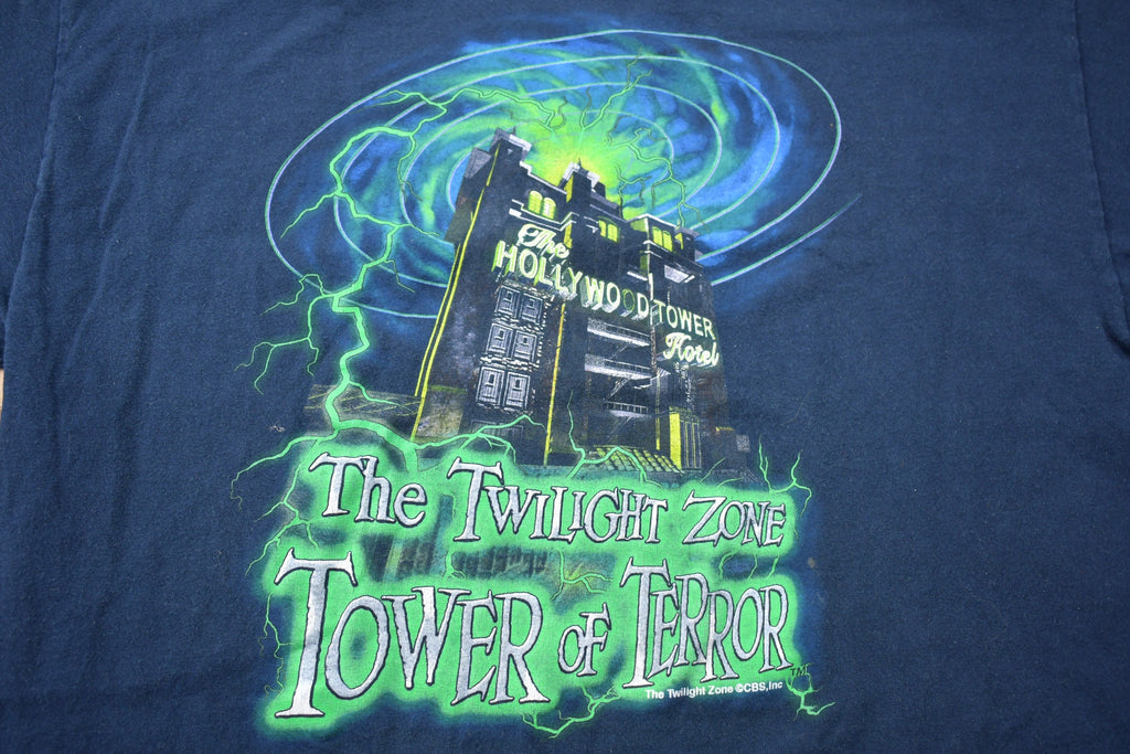 Vintage 1990s Walt Disney World Tower Of Terror Graphic T-Shirt