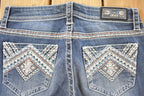 Vintage Deadstock Y2K Grace LA Bedazzled Low Rise Jeans Women's Size 27x32