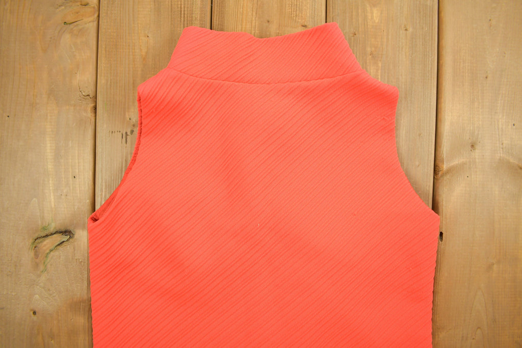 Vintage 1960s Sleeveless Orange Petite Ligue Dress