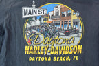 Vintage 1990s Daytona Beach Harley Davidson Motorcycles Graphic T-Shirt