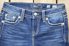 Vintage Y2K Miss Me Bedazzled Low Rise Jeans Size 26x32