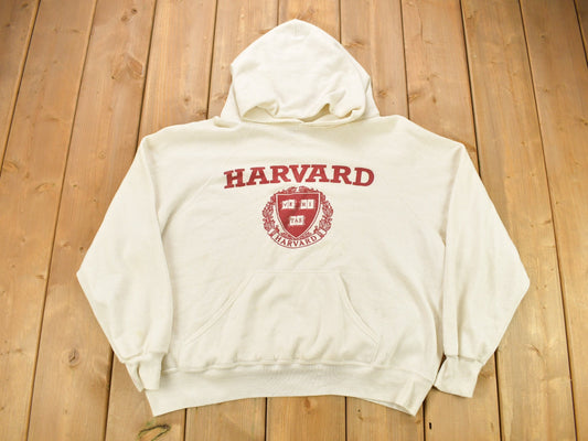 Vintage 1980s Harvard University Collegiate Hoodie / Harvard Sweatshirt / Sportswear / Americana / 90s Harvard / Made In USA