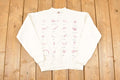 Vintage 1994 Artsy Wine Stain Graphic Print Crewneck Sweatshirt Women's M
