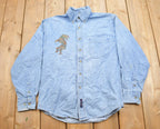 Vintage 1990s Port Embroidered Utah Denim Button Up Shirt