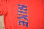 Vintage 1990s Nike Big Logo Graphic T Shirt Made In USA