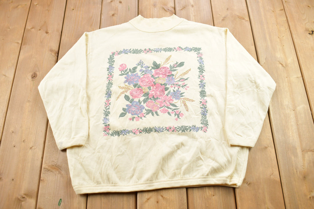 Vintage 1990s Separate Issue Floral Crewneck Sweater