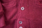 Vintage 1970s Raymond Eaton Knit Perfect Mild Distress Cardigan Sweater Made In USA