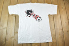Vintage 1996 Euro Croatia Soccer Souvenir Single Stitch Graphic Print T-Shirt Made In USA