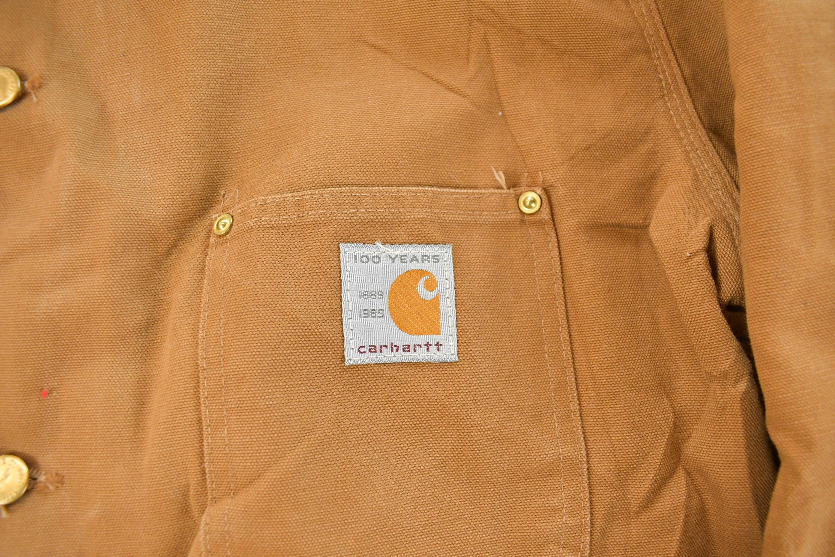 Vintage 1980s Carhartt Chore Barn Coat Jacket Men's Large
