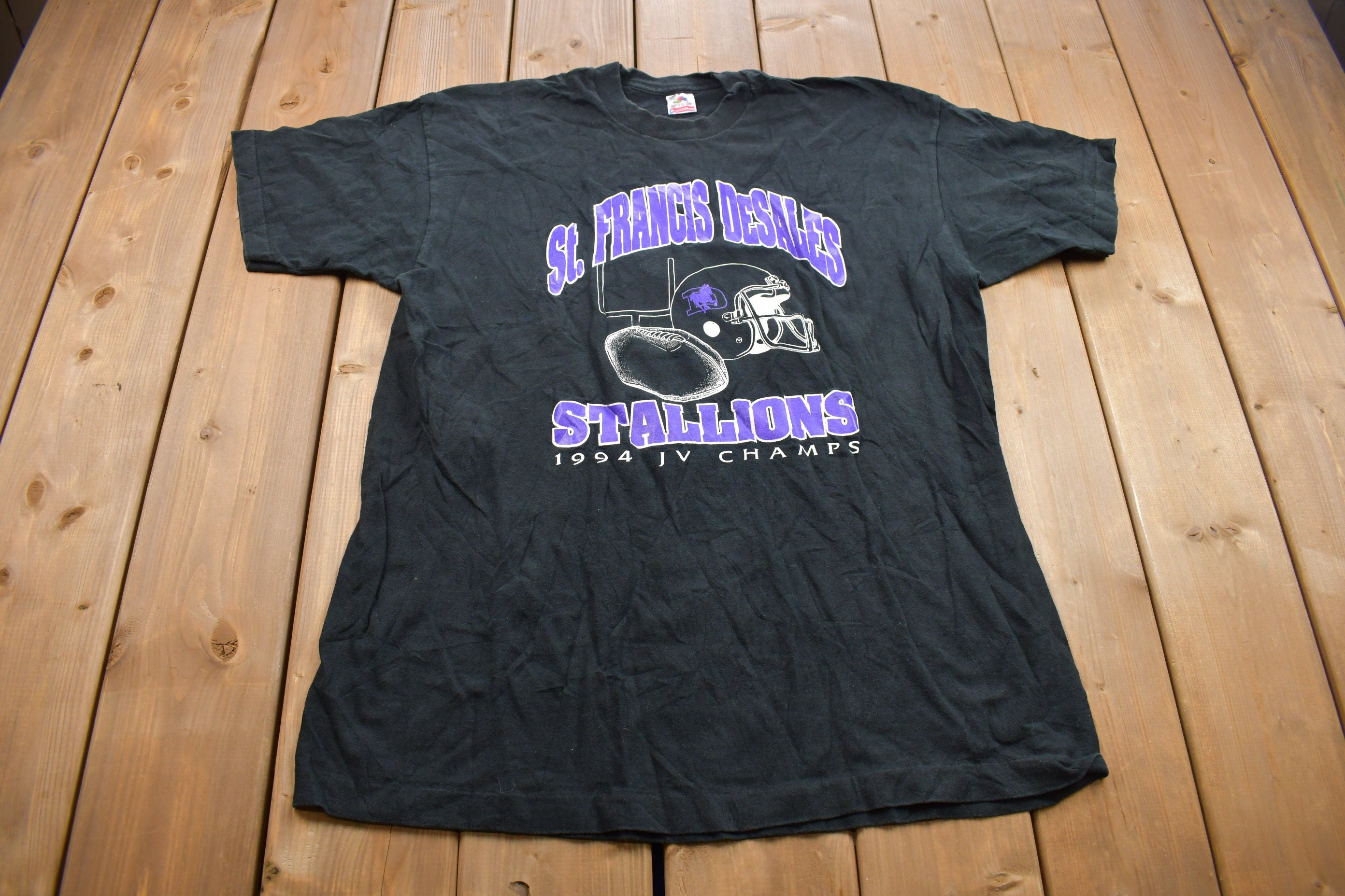 Vintage 1994 St. Francis Desalles Stallions Graphic T Shirt