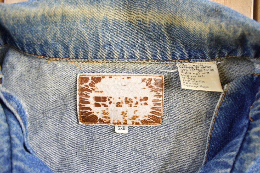 Vintage 1980s Out Of Character Denim Jean Jacket