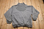Vintage 1990s Greenline Grey Blank Quarter Zip Sweatshirt