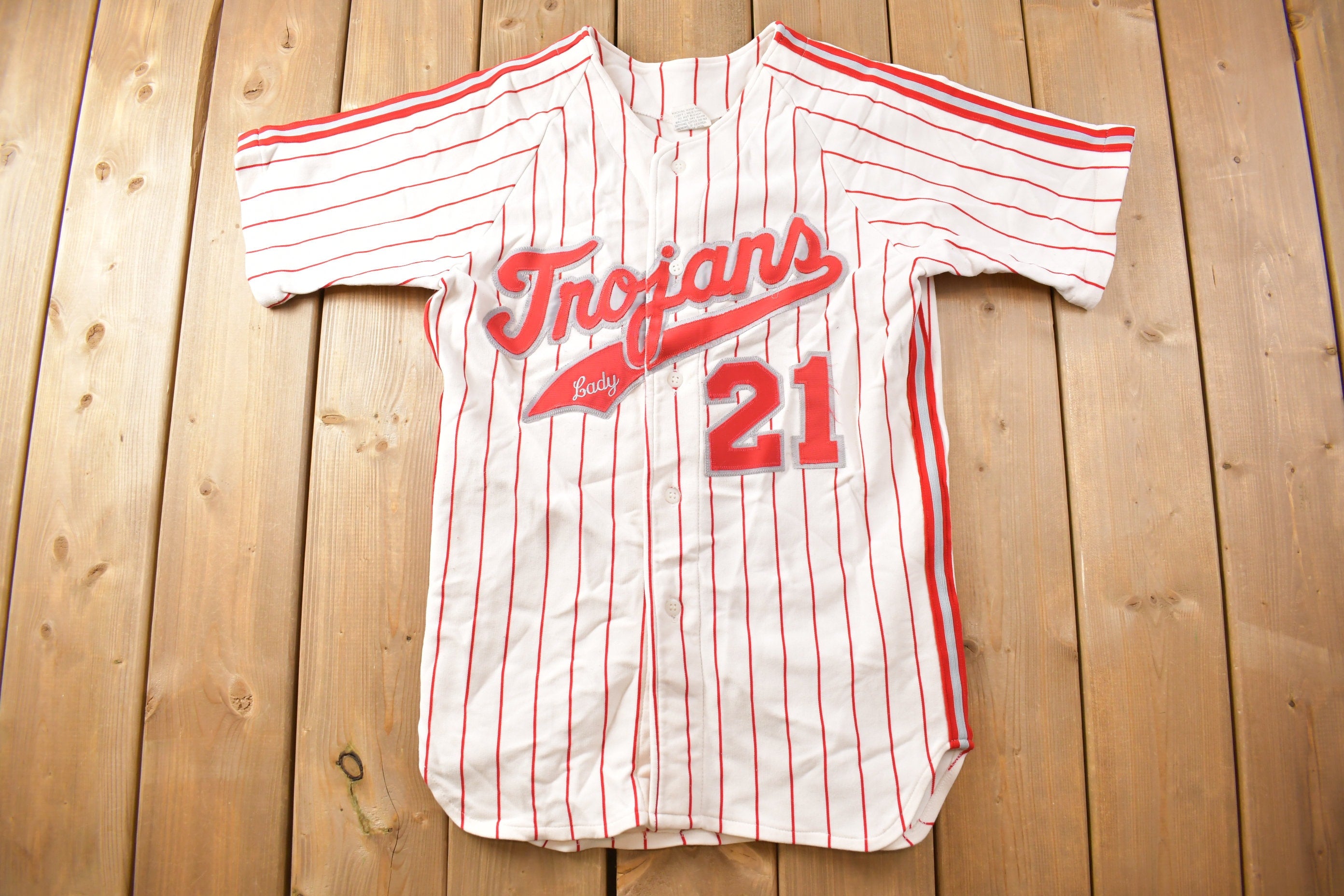 Vintage 1980's Trojans Baseball Jersey