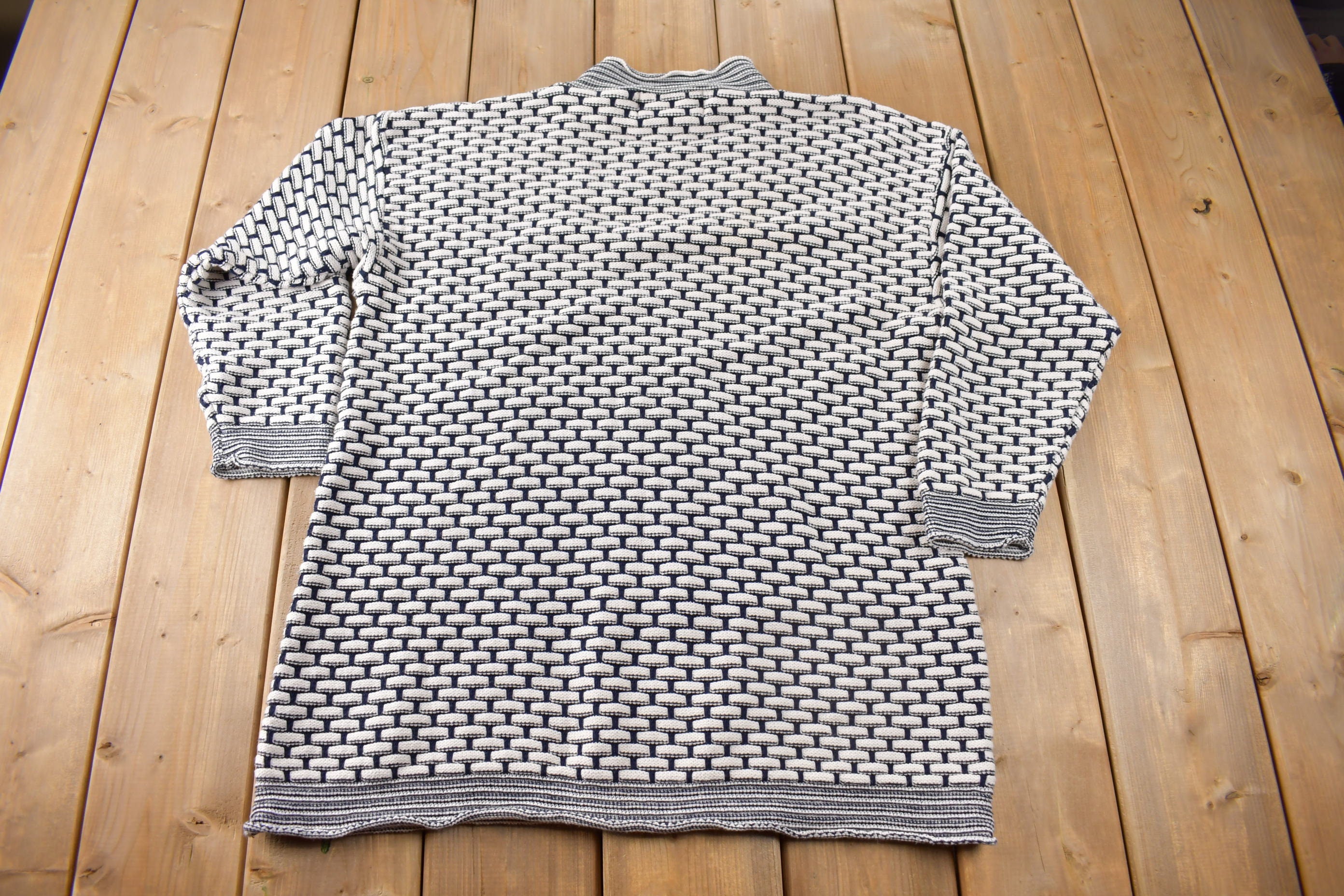 Vintage 1990s Cotton Roads Women's Knit Mockneck Sweater