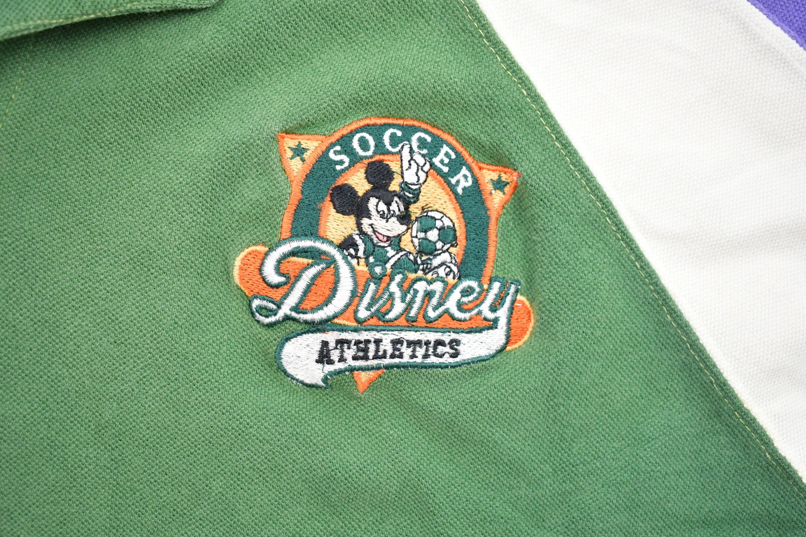 Vintage 1990s Mickey Mouse Disney Soccer Collared Shirt