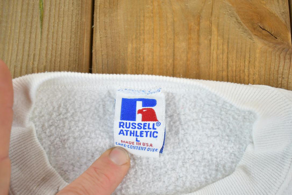 Vintage 1980s Basketball Cat Russell Athletics Souvenir Crewneck Sweatshirt Made In USA