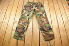 Vintage Army Woodland Camouflage Cargo Pants Size 34 x 30