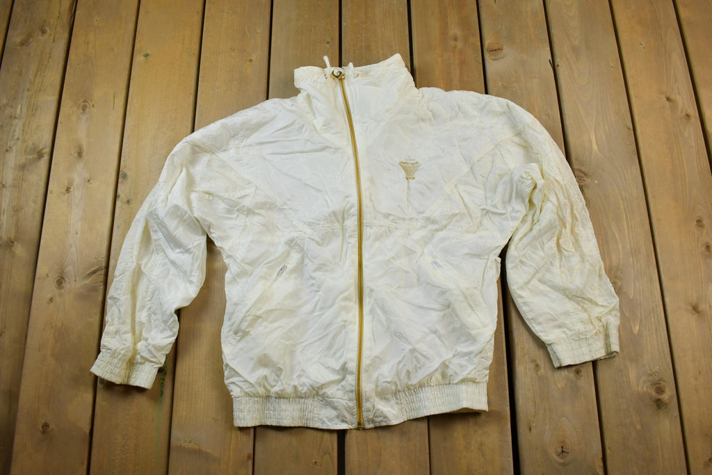 Vintage 1990s Pierre Cardin Gold Zipper Windbreaker Jacket