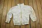 Vintage 1990s Pierre Cardin Gold Zipper Windbreaker Jacket