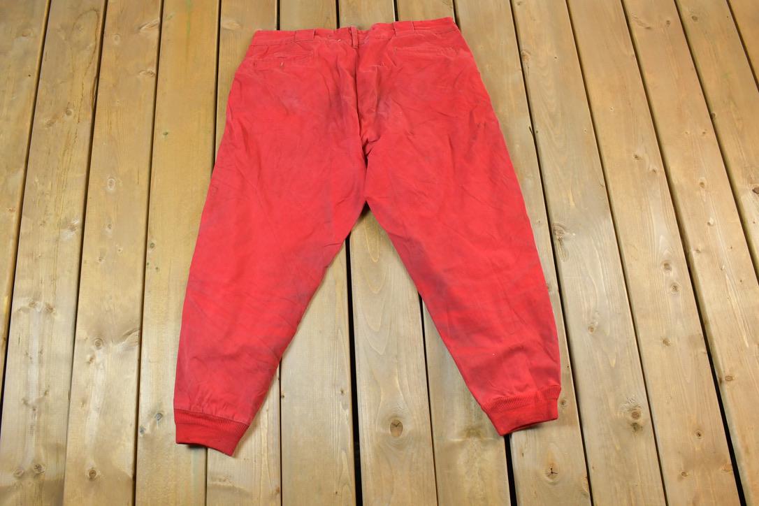 Vintage 1980s Red Work Pants Size 40 x 26