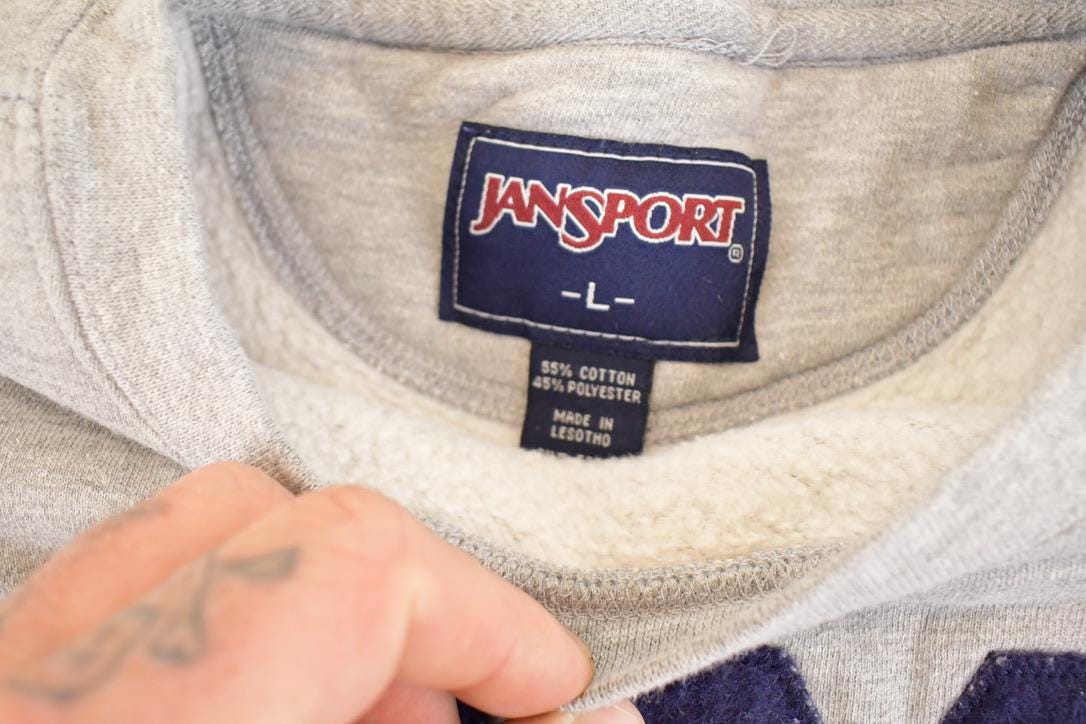 Vintage 1990s Akron Ohio Jansport Big Text Souvenir Crewneck Sweatshirt Mens L