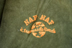 Vintage 1990s NAF Leather Bomber Jacket Made In USA